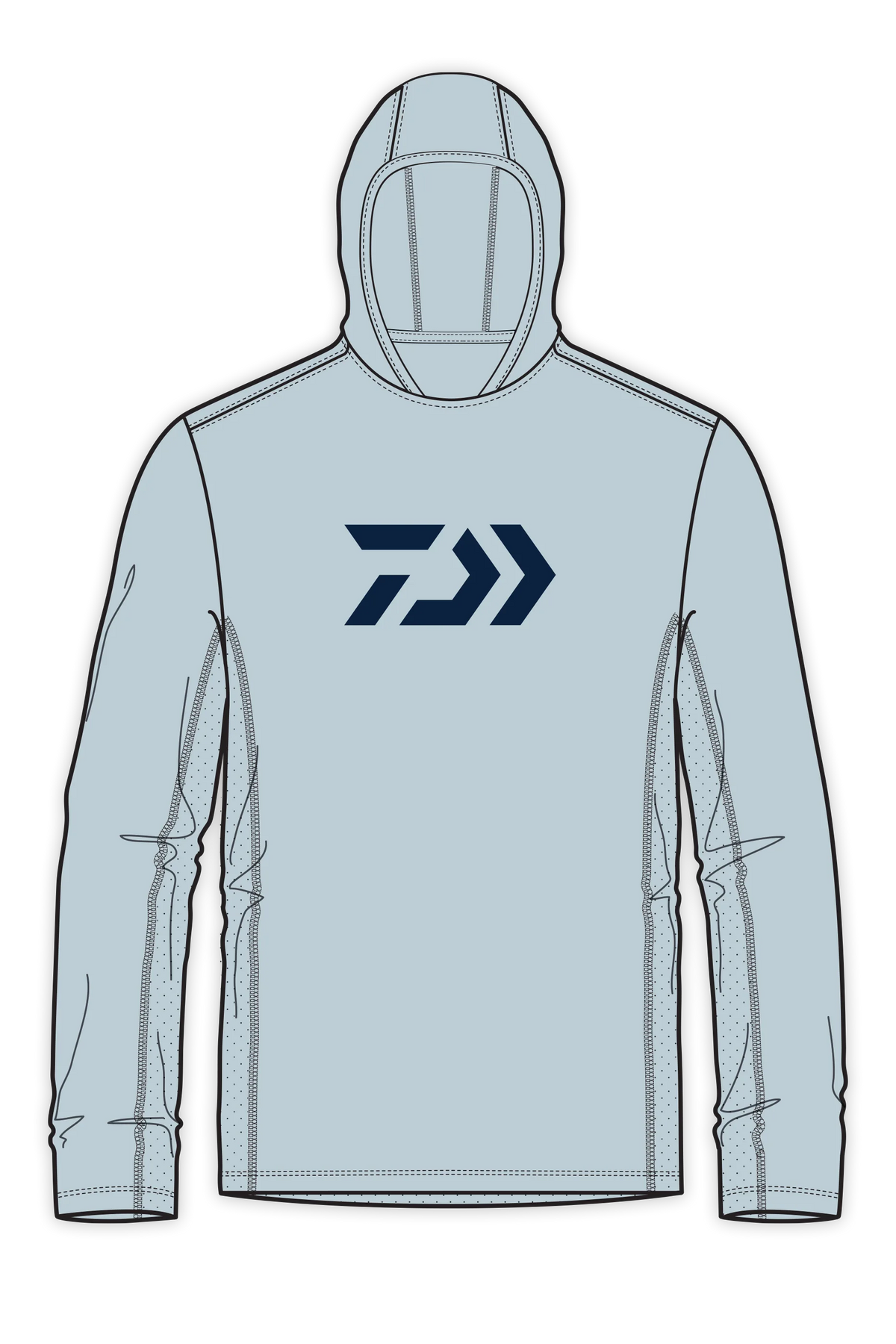 D-Vec Grey With Logo Ls Hd Sunshirt