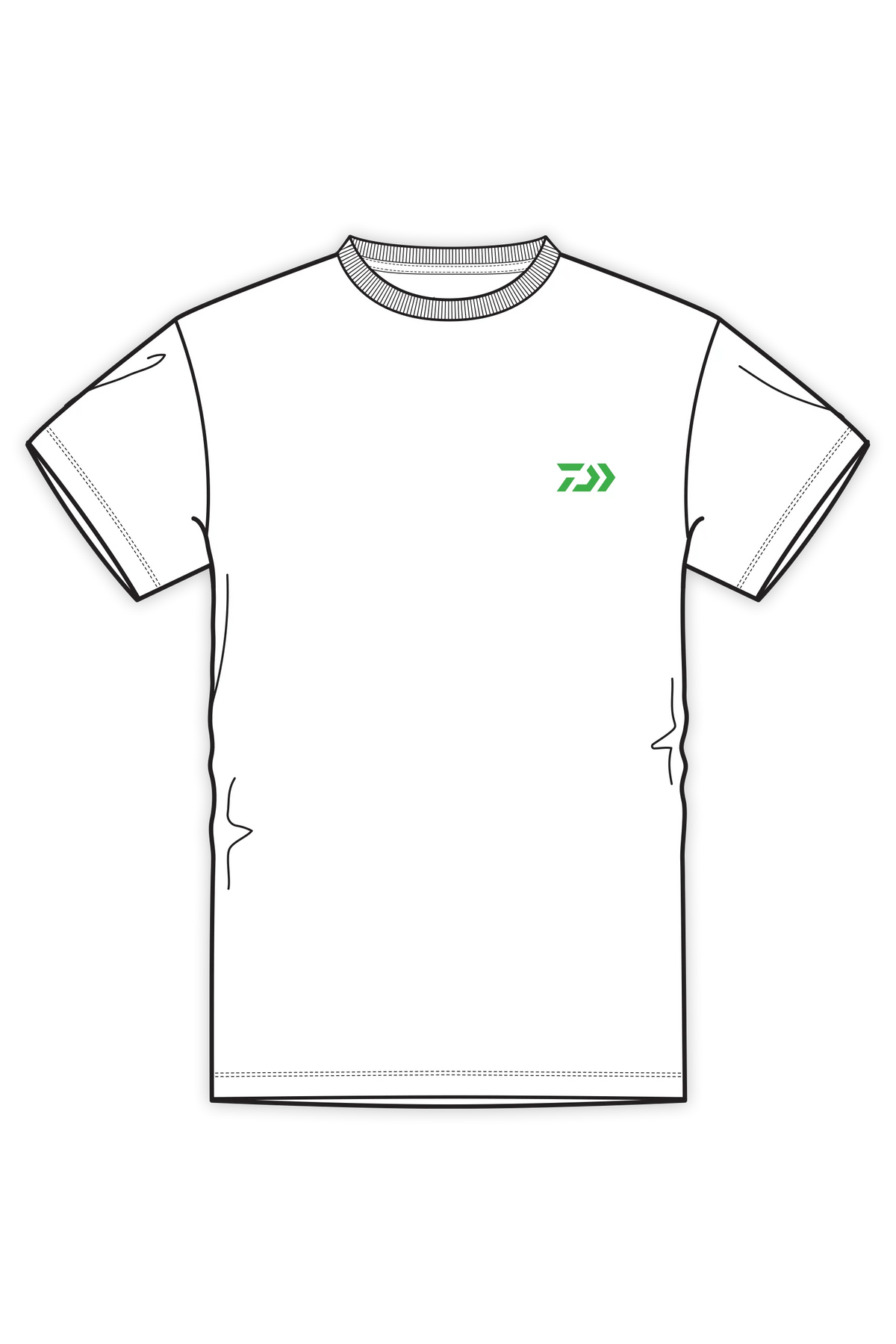 D-Vec Mahi Pattern White Logo T-Shirt